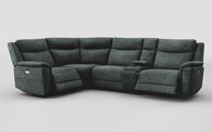 Savio 1 Corner 3 Power Recliner Sofa with Media Console & Black Charging Pad | Savio Sofa Range | ScS