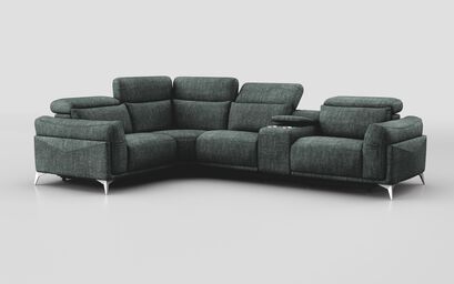 Gattolino 1 Corner 2 Static Sofa with Manual Head Tilts & Console | Gattolino Sofa Range | ScS