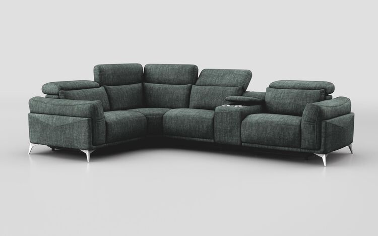 Gattolino 1 Corner 2 Static Sofa with Manual Head Tilts & Console | Gattolino Sofa Range | ScS