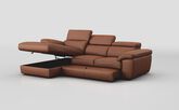 Bagnara 3 Seater Sofa with Left Hand Facing Lounger, Sliding Footrest & Manual Head Tilt