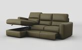 Loiano 3 Seater Sofa with Left Hand Facing Lounger & Sliding Footrest