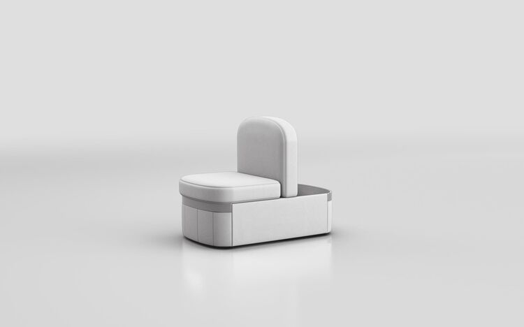 Voltana Storage Chair Footstool with Silver Trim | Voltana Sofa Range | ScS