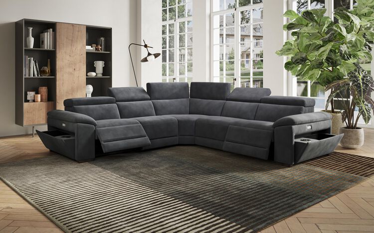Mesola 3 Corner 3 Power Sofa with Power & Manual Head Tilt | Mesola Sofa Range | ScS