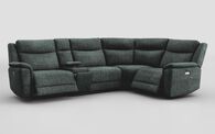 Savio 3 Corner 1 Power Recliner Sofa with Media Console & Silver Charging Pad | Savio Sofa Range | ScS