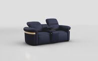Voltana 2 Seater Sofa with Console, Manual Head Tilt & Gold Trim | Voltana Sofa Range | ScS