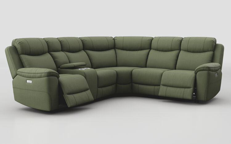 Tiglio 2 Corner 2 Power Recliner Sofa with Left Hand Facing Console | Tiglio Sofa Range | ScS