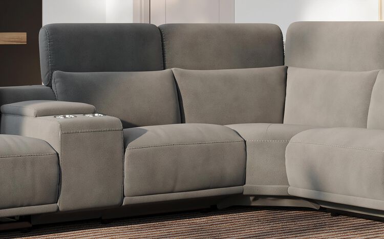 Gattolino 2 Corner 2 Power Recliner Sofa with Manual Headrests & Console | Gattolino Sofa Range | ScS