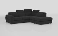 Melizzano 2 Corner 2 Sofa with Sliding Footrest, Right Hand Facing Chaise with Pockets & Ottoman | Melizzano Sofa Range | ScS