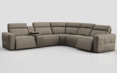 Geminiano 2 Corner 2 Power Recliner Sofa with Left Hand Facing Console | Geminiano Sofa Range | ScS
