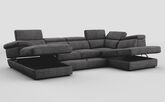 Bagnara Corner Sofa with LHF Storage Lounger, RHF Chaise, Sliding Footrest & Manual Head Tilt
