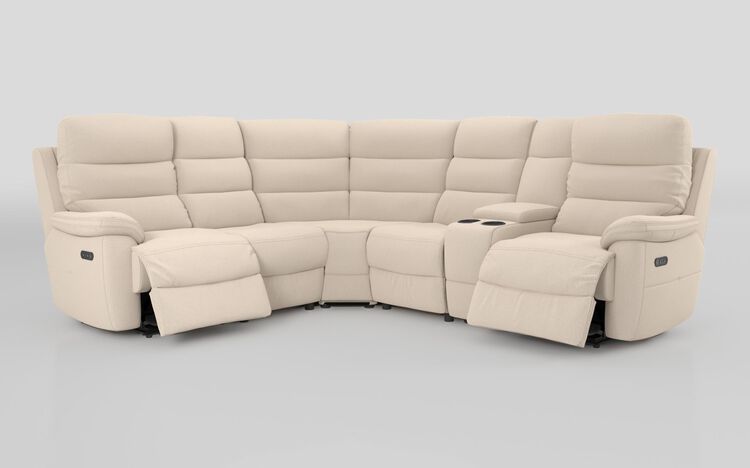 Ossett 2 Corner 2 Power Sofa with Right Hand Facing Console & Head Tilt | Ossett Sofa Range | ScS