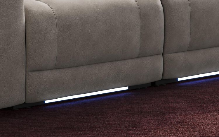 Adstock 3 Seater Power Recliner Sofa with Power Head Tilt, Lumbar, Massage, Audio, Heat & LED Lights | Adstock Sofa Range | ScS