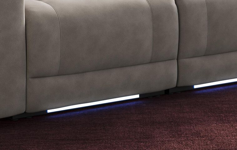 Adstock 3 Seater Power Recliner Sofa with Power Head Tilt, Lumbar, Massage, Audio, Heat & LED Lights