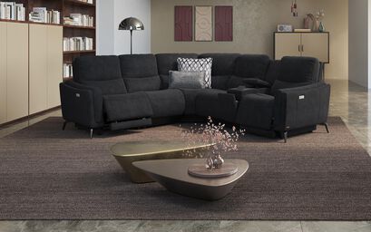 Valbiano Express 2 Corner 2 Power Recliner with Right Hand Facing Console | Valbiano Sofa Range | ScS
