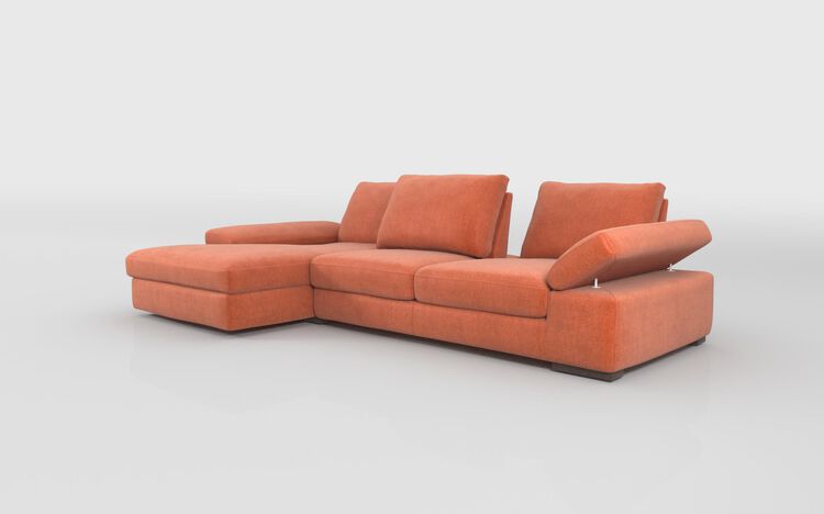 Savazza 4 Seater Sofa with Adjustable Back Rest Left Hand Facing Lounger | Savazza Sofa Range | ScS