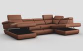 Bagnara Corner Sofa with LHF Storage Lounger, RHF Chaise, Sliding Footrest & Manual Head Tilt