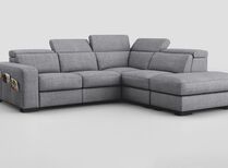 Melizzano 2 Corner 2 with Sliding Footrest & Right Hand Facing Chaise with Pockets | Melizzano Sofa Range | ScS