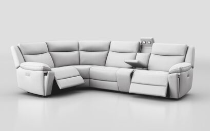 Villa 1 Corner 3 Power Recliner Sofa & Console with Lights | Villa Sofa Range | ScS