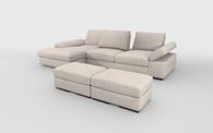 Savazza 4 Seater Sofa with Left Hand Facing Lounger & Two Ottoman Footstools | Savazza Sofa Range | ScS