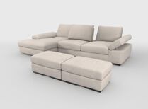 Savazza 4 Seater Sofa with Left Hand Facing Lounger & Two Ottoman Footstools | Savazza Sofa Range | ScS
