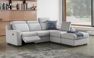 Crostolo 4 Seater Left Hand Facing Power Recliner Sofa