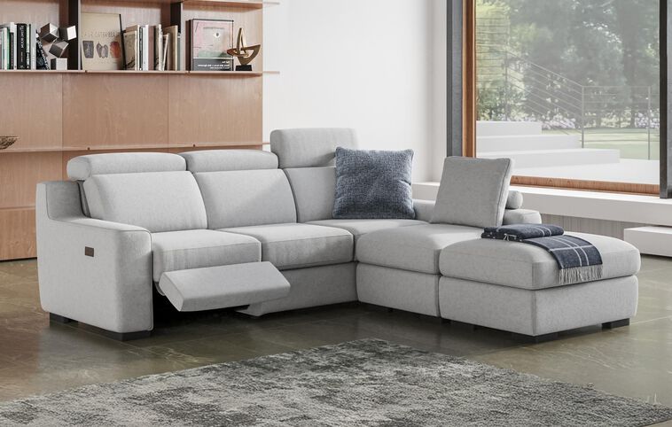 Crostolo 4 Seater Left Hand Facing Power Recliner Sofa