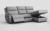 Sogliano 3 Seater Manual Recliner Sofa With Drawer & Right Hand Facing Storage Chaise | Sogliano Sofa Range | ScS