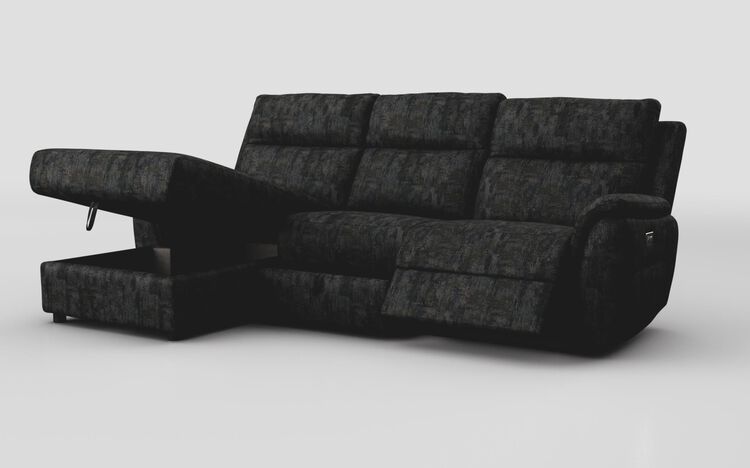 Sogliano 3 Seater Power Recliner Sofa With Drawer & Left Hand Facing Storage Chaise | Sogliano Sofa Range | ScS