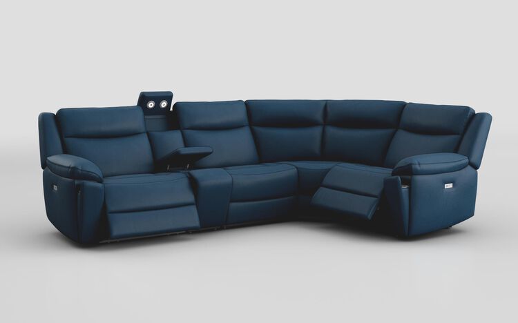 Villa 3 Corner 1 Power Recliner Sofa & Console with Lights | Villa Sofa Range | ScS