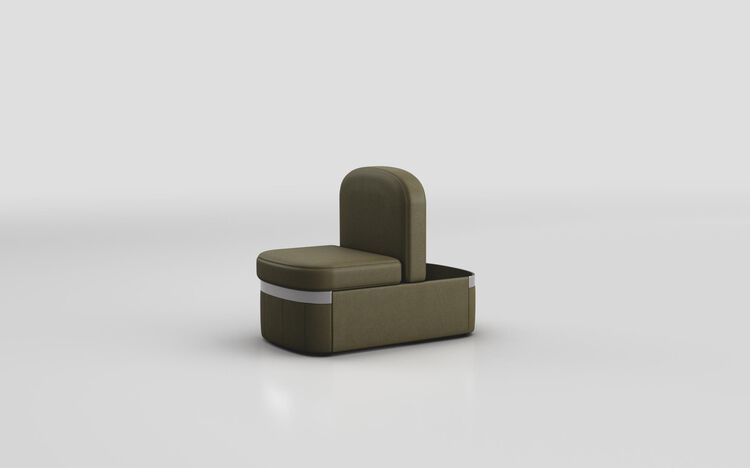Voltana Storage Chair Footstool with Silver Trim | Voltana Sofa Range | ScS