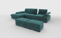 Savazza 4 Seater Sofa with Left Hand Facing Lounger & Two Ottoman Footstools | Savazza Sofa Range | ScS