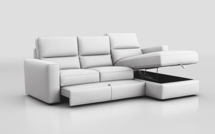 Loiano 3 Seater Sofa with Right Hand Facing Lounger & Sliding Footrest | Loiano Sofa Range | ScS