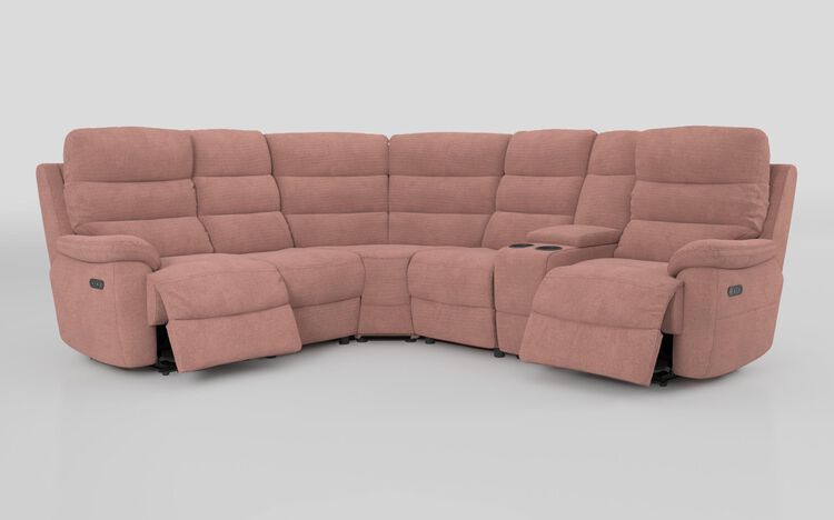 Ossett 2 Corner 2 Power Sofa with Right Hand Facing Console & Head Tilt | Ossett Sofa Range | ScS