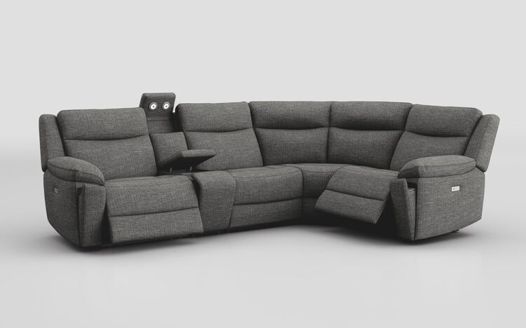 Villa 3 Corner 1 Power Recliner Sofa & Console with Lights | Villa Sofa Range | ScS
