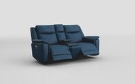 Savio 2 Seater Power Recliner Sofa with Media Console & Silver Charging Pad | Savio Sofa Range | ScS