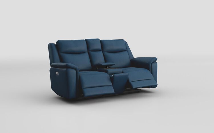 Savio 2 Seater Power Recliner Sofa with Media Console & Silver Charging Pad | Savio Sofa Range | ScS