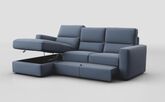 Loiano 3 Seater Sofa with Left Hand Facing Lounger & Sliding Footrest