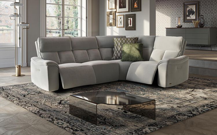 Pianello 3 Corner 1 Power Recliner Sofa with Power Head Tilt | Pianello Sofa Range | ScS