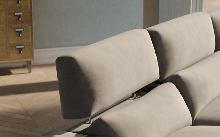 Poggio 3 Seater Power Recliner Right Hand Facing Sliding Chaise with Power Head Tilt | Poggio Sofa Range | ScS