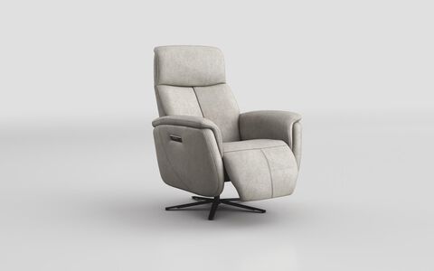 4 Cream Fabric Torriana Power Recliner Chair with Built In Battery Pack
