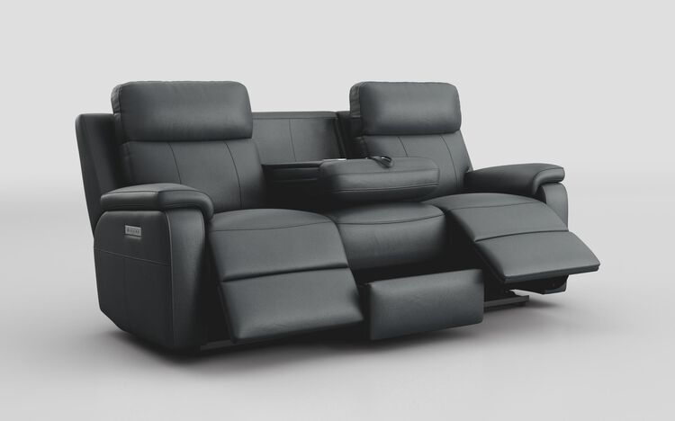 Calboli 3 Seater Power Recliner Sofa with Power Head Tilt, Lumbar, Drawer & Table | Calboli Sofa Range | ScS