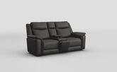 Savio 2 Seater Sofa with Media Console & Black Charging Pad