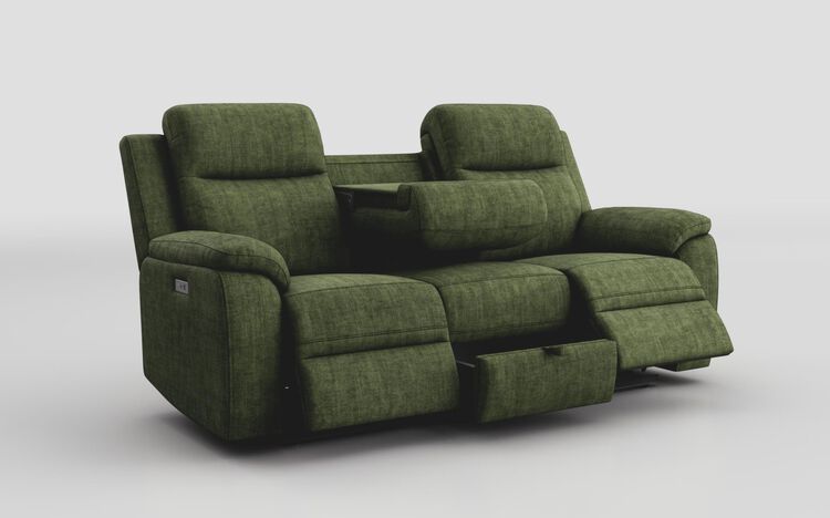 Sapi 3 Seater Power Recliner Sofa with Table & Storage Drawer | Sapi Sofa Range | ScS