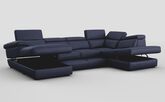 Bagnara Corner Sofa with LHF Storage Lounger, RHF Chaise, Sliding Footrest & Manual Head Tilt