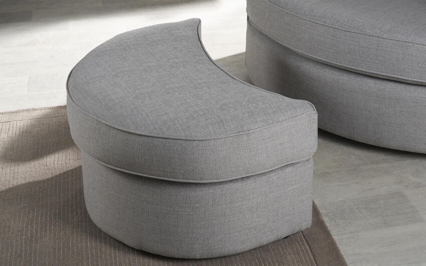 Hugo Fabric Large Twister Footstool