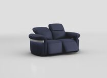 Voltana 2 Seater Power Recliner Sofa with Manual Head Tilt, LED Lights & Silver Trim | Voltana Sofa Range | ScS