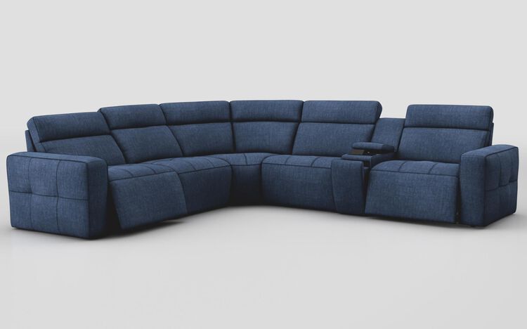 Geminiano 2 Corner 2 Power Recliner Sofa with Right Hand Facing Console | Geminiano Sofa Range | ScS