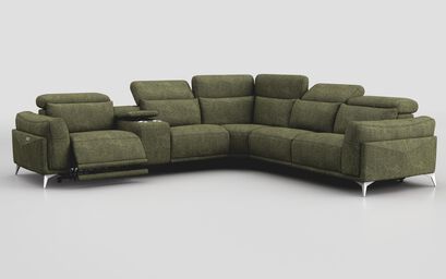 Gattolino 2 Corner 1 Power Recliner Sofa with Manual Head Tilt & Console | Gattolino Sofa Range | ScS