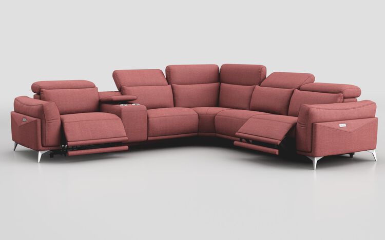 Gattolino 2 Corner 2 Power Recliner Sofa with Manual Headrests & Console | Gattolino Sofa Range | ScS
