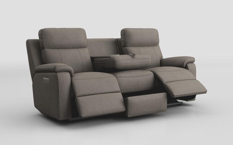 Calboli 3 Seater Power Recliner Sofa with Power Head Tilt, Lumbar, Drawer & Table | Calboli Sofa Range | ScS